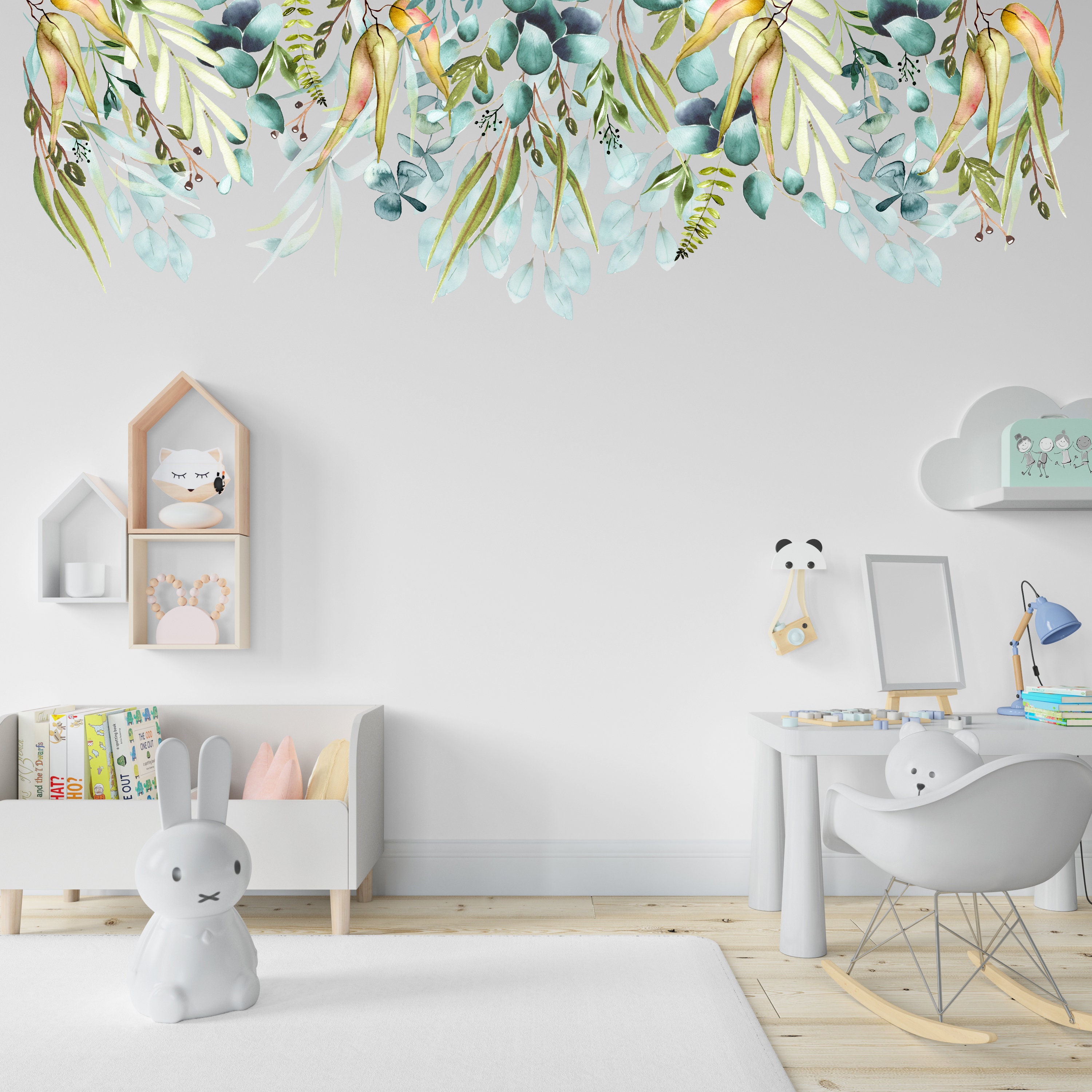 Native Garden wall decal fabric Wall Decal Jungle Wall Etsy