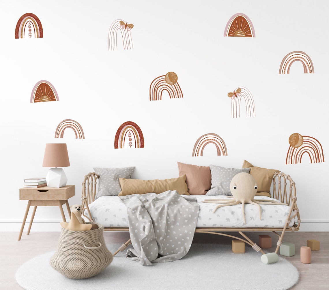 Rainbow wall decals Rainbow wall stickers rainbow stickers Etsy