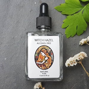 Witch hazel, alcohol free 15ml. Glass pipette bottle image 1