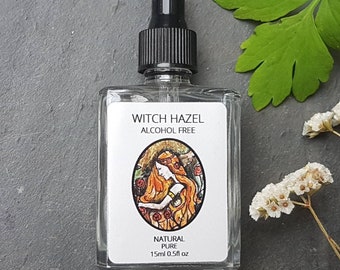 Witch hazel, alcohol free 15ml.  Glass pipette bottle