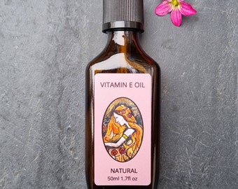 Vitamin E Oil 30,000iu high strength 50ml. Glass pipette bottle
