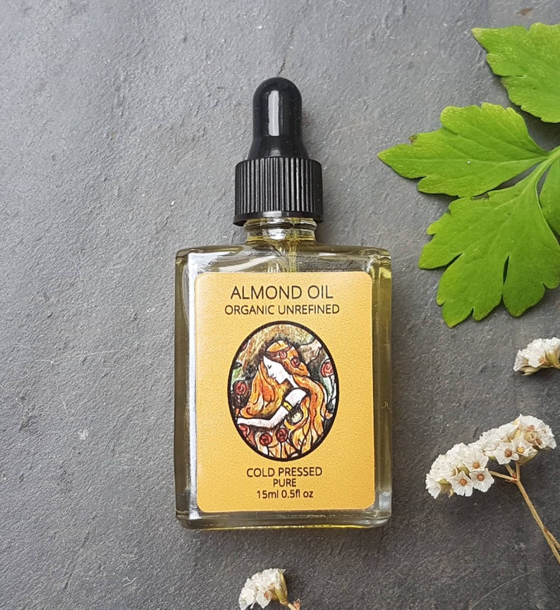 Organic Almond Oil Cold Pressed Pure 15ml. Glass Pipette Etsy