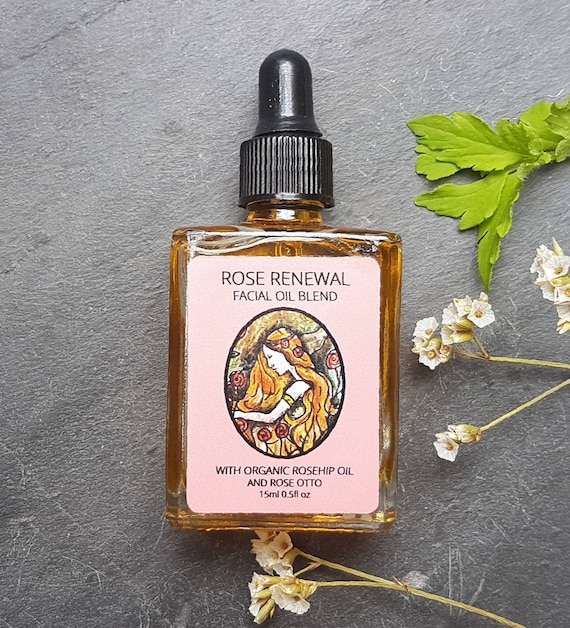 Rose Renewal Rosehip Oil Facial Serum Antiaging Face Oil Etsy