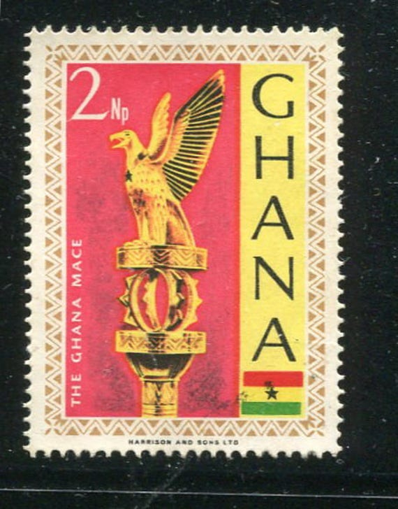 Ghana Stamps Used/25 Ghana Mace Golden Staff Vintage Stamps Etsy