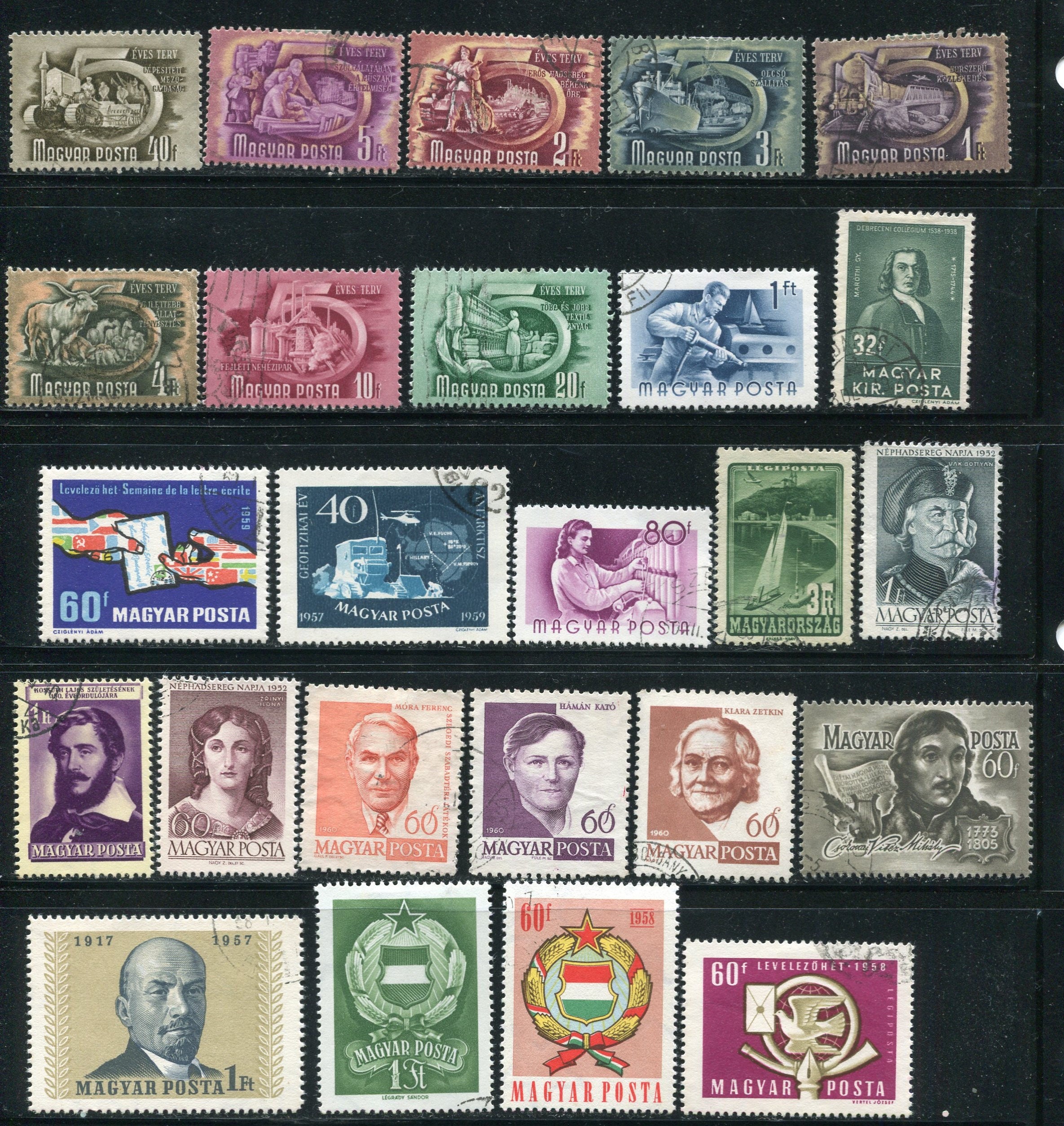 Hungarian Stamps/25 Used Vintage Stamps From Hungary /Hinged Etsy
