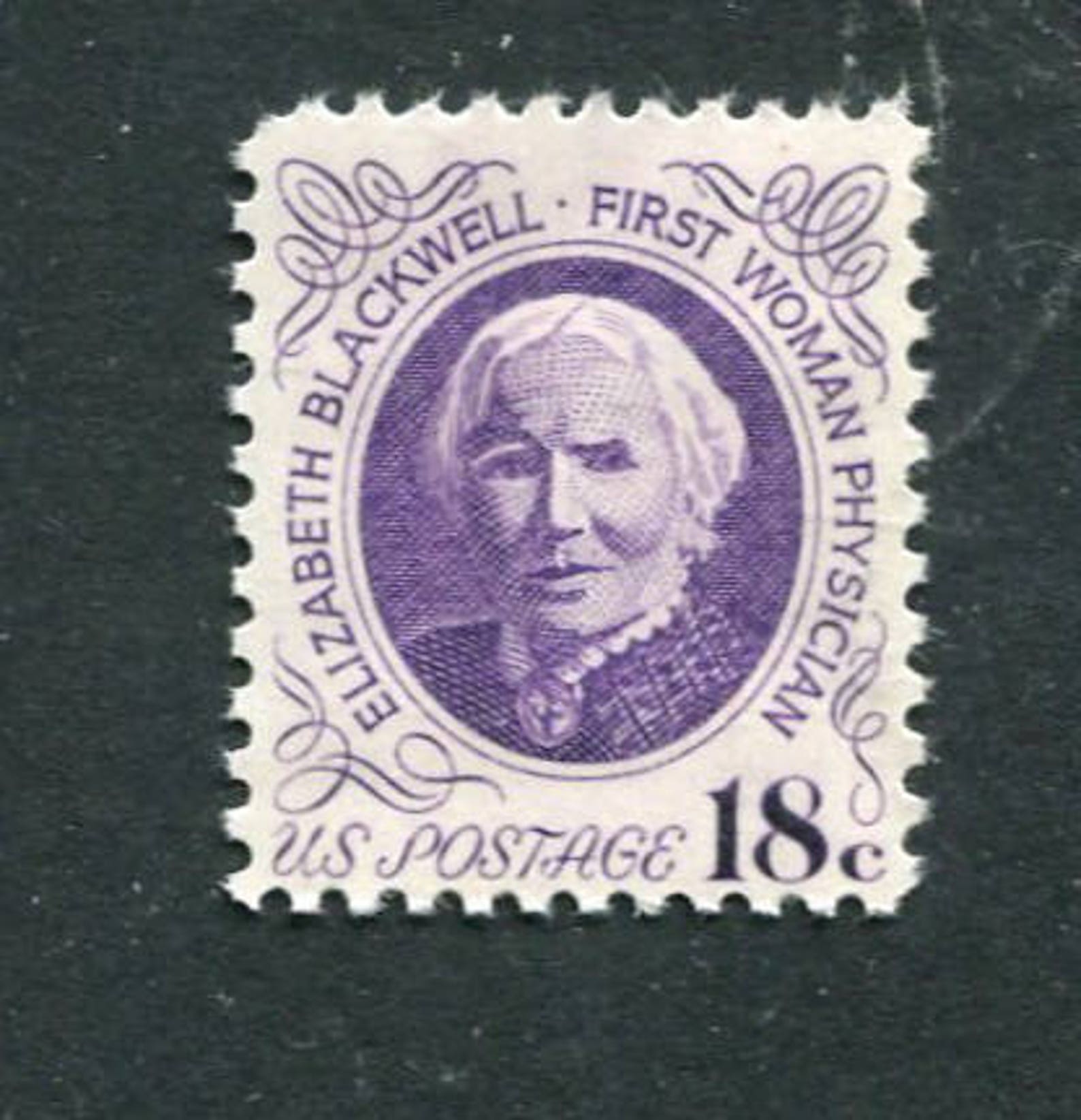 Purple Stamps/ Dr Elizabeth Blackwell Stamps / 4 Single Purple Etsy