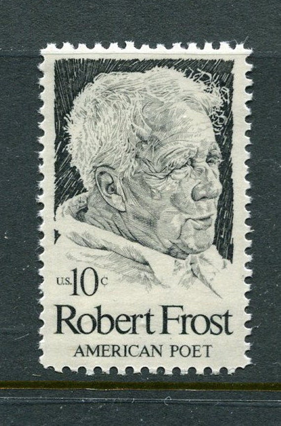 Black & White Stamps/Robert Frost Stamp /4 Unused Stamps/ | Etsy