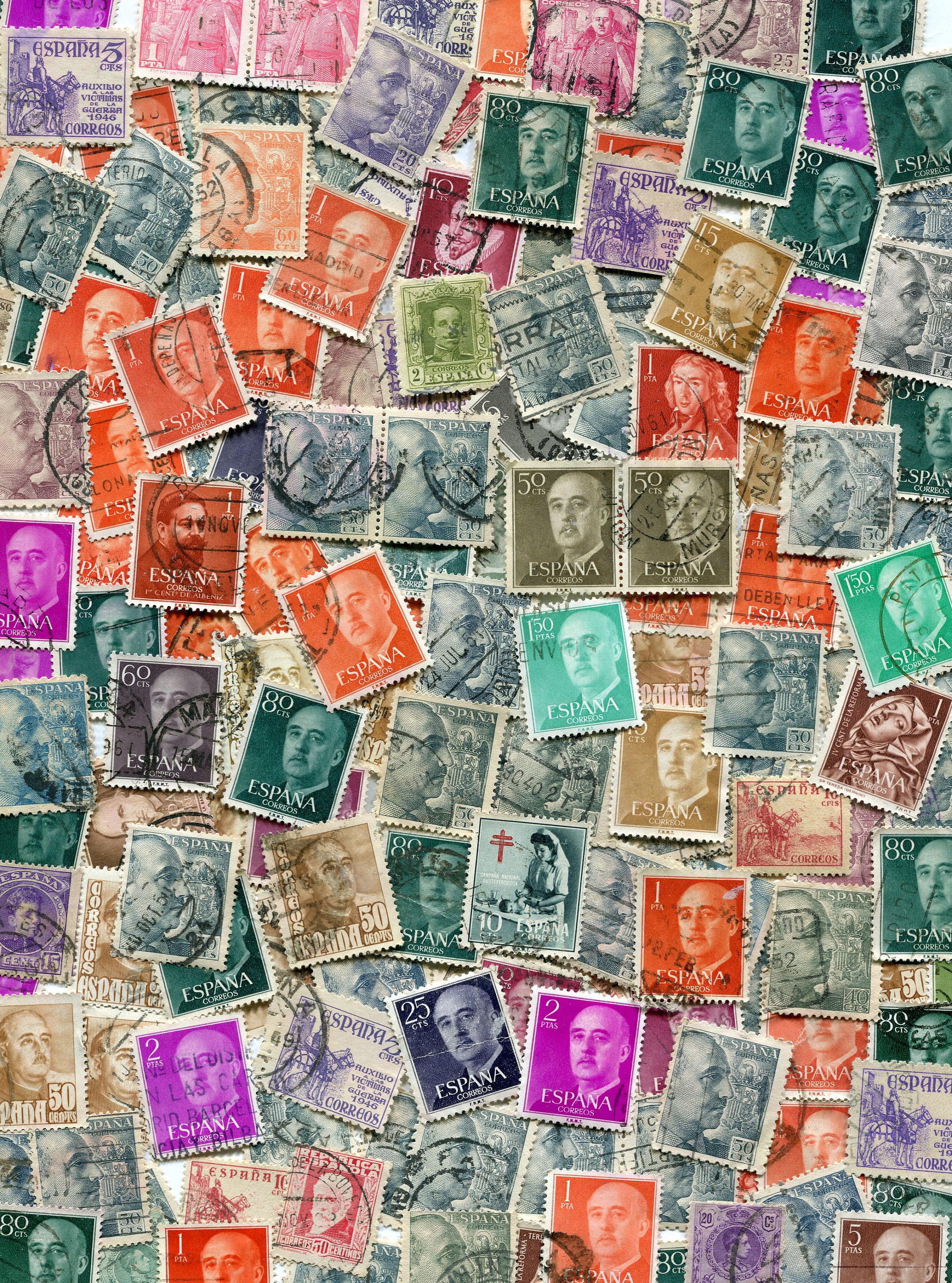 Spanish Stamps/Bulk Stamps/ Used Vintage Stamps From Spain Etsy