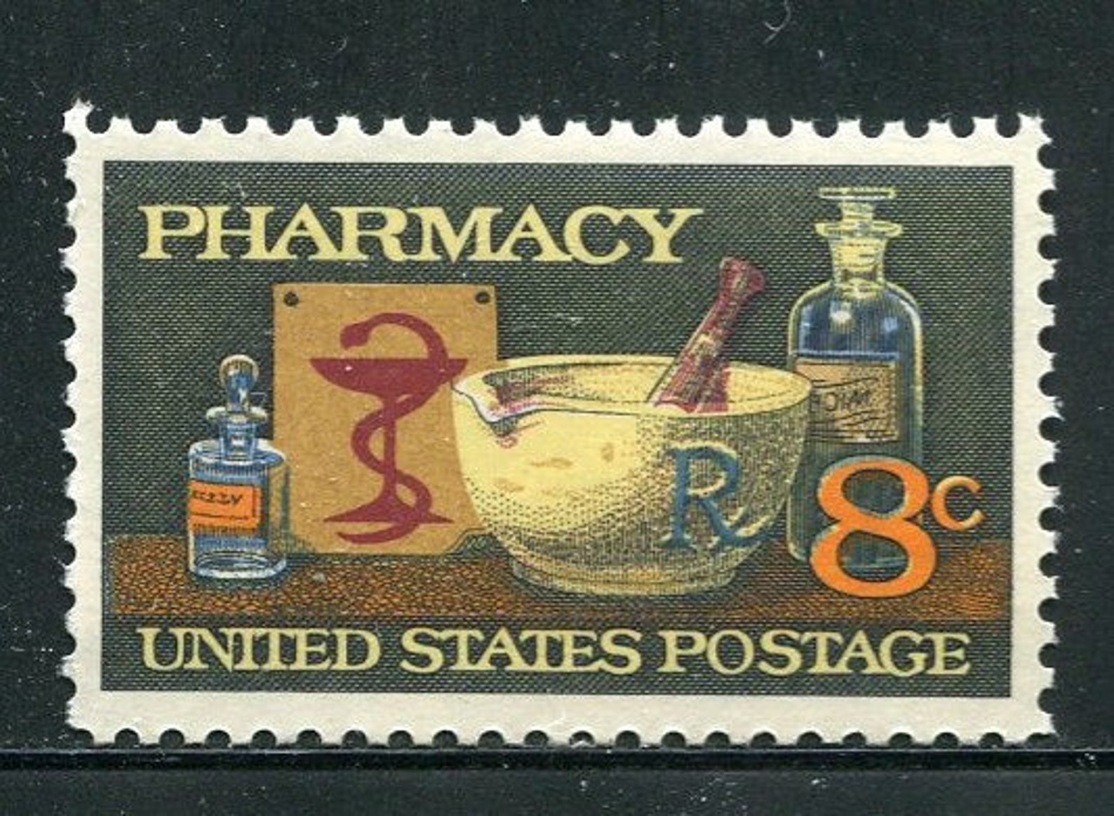 Pharmacy Stamps/ 120th Anniversary Of APA Issue Of 1972/4 Etsy