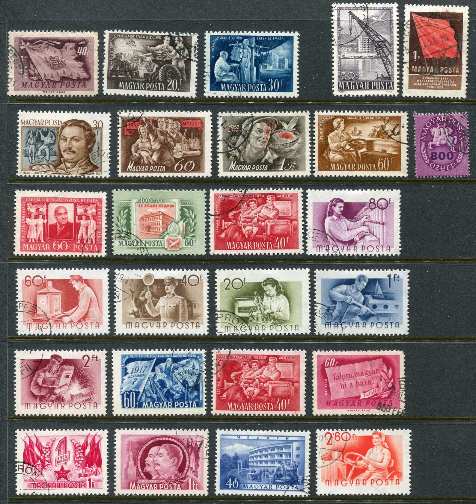 Hungarian Stamps/25 Used Vintage Stamps From Hungary /Hinged Etsy
