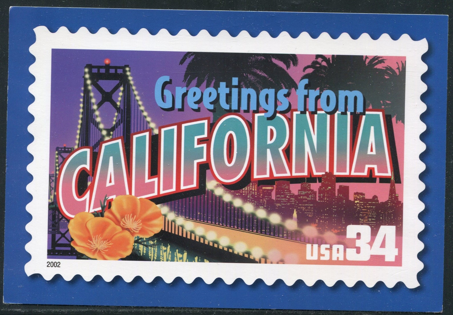California/Postcard Unused Greetings From California/1 Unused Etsy