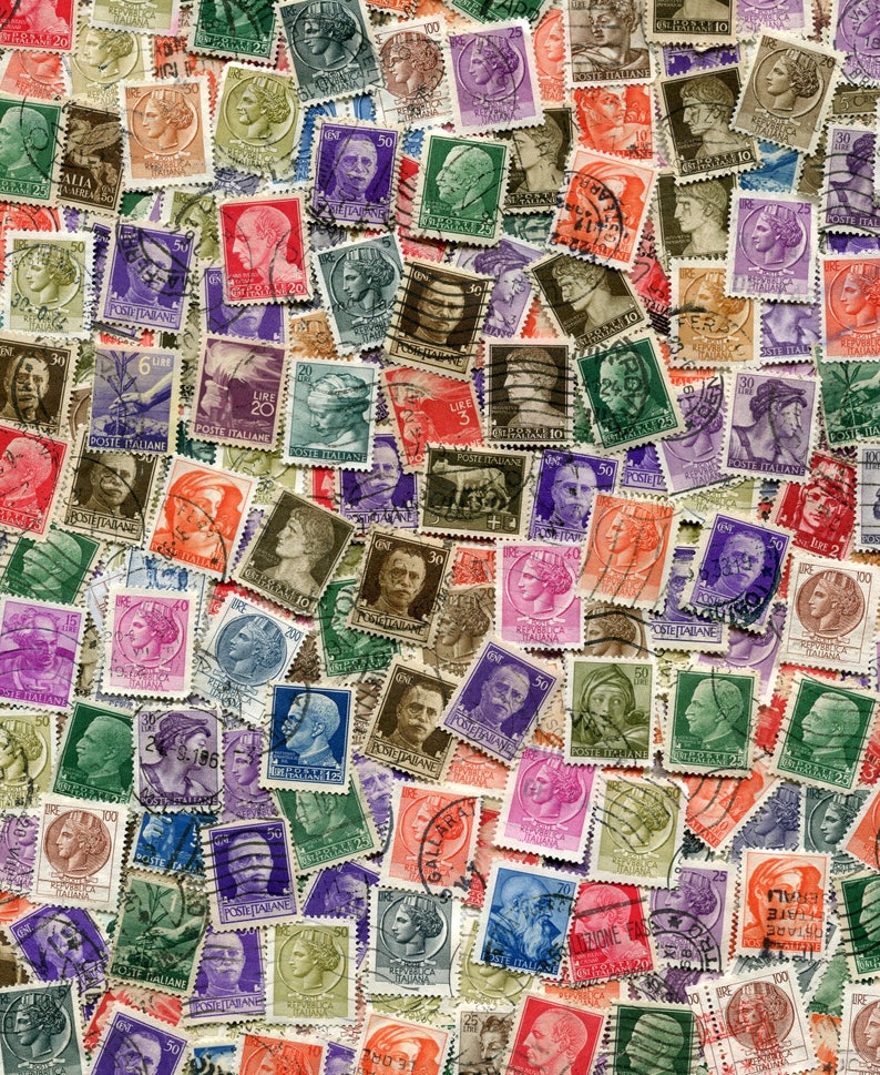 Italian Stamps /Various Bulk Used Stamps/Vintage Stamps Etsy