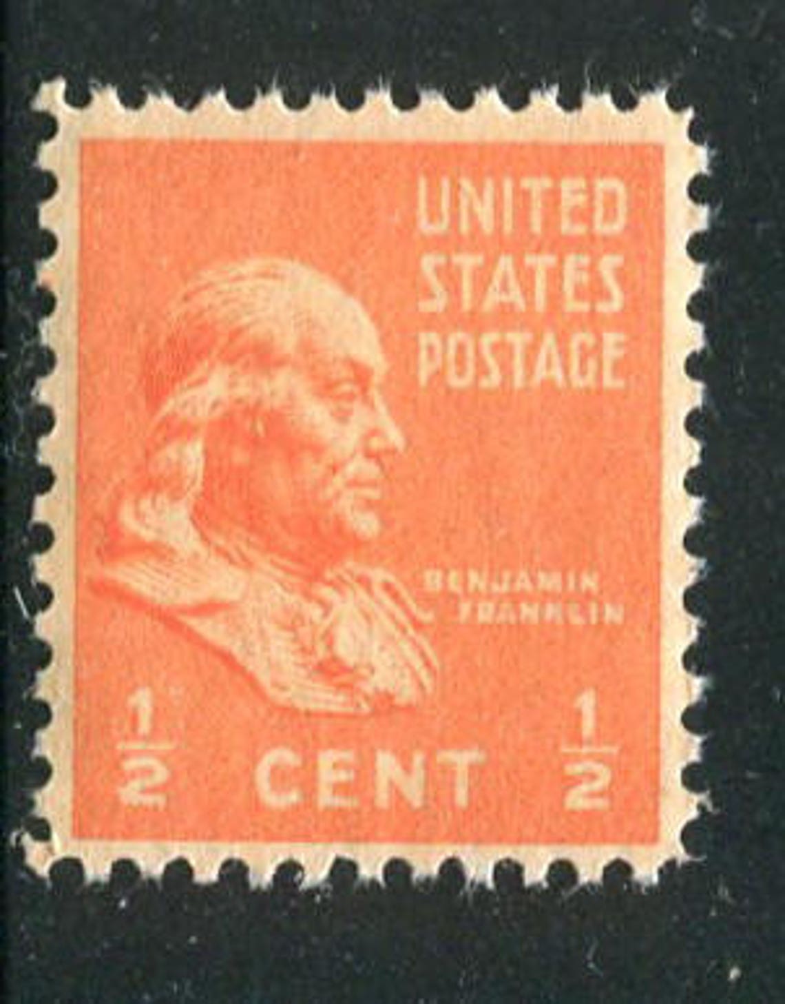 Orange Stamps/ Ben Franklin Stamps Issued In 1937/10 Single Etsy
