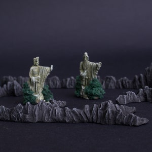 Argonath, Mount Doom and Mountains set for War of the Ring boardgame, resin, PAINTED and READY to PLAY image 7