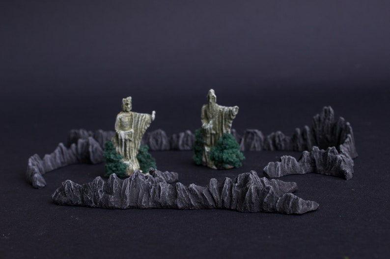 Argonath, Mount Doom and Mountains set for War of the Ring boardgame, resin, PAINTED and READY to PLAY image 7