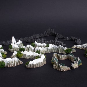 Argonath, Mount Doom and Mountains set for War of the Ring boardgame, resin, PAINTED and READY to PLAY image 4