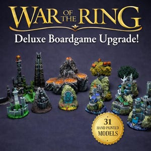 Fortalezas y montañas compatibles con La Guerra del Anillo, ¡Set completo totalmente nuevo! 31 modelos altamente detallados, pintados y listos para jugar.