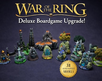 Der Ringkrieg Hochburgen UND Berge, BRANDNEUES Komplettset, 31 Hochdetaillierte Modelle, Lackiert und Bereit zum Spiel!