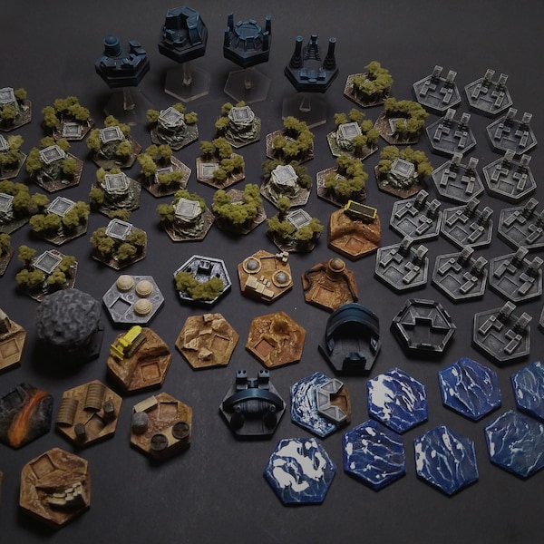 Terraforming Mars Upgrade set, 73 models, fully painted and ready to play, RESIN!!!