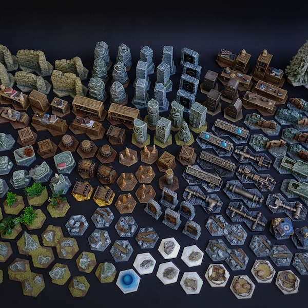 Frosthaven + Gloomhaven FULL TERRAIN SET, 204 highly detailed resin models, fully painted and ready to play, The Best Set on the Market!