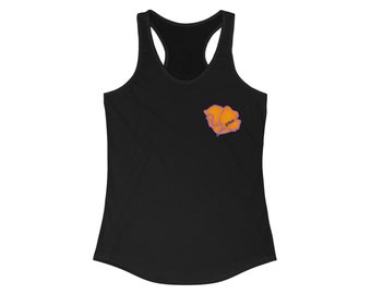 Pocket Y6Made California Poppy Women's Ideal Racerback Tank