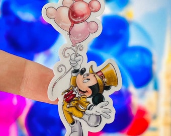 Mickey balloon sticker/ balloons laptop sticker/water bottle/ cell phone sticker/ planner/ journal/Disney souvenir
