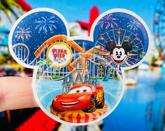Disneyland landmarks laptop sticker/ Disney decal/ Pixar/journal planner sticker/ water bottle cell phone decal/ Pixar pier sticker