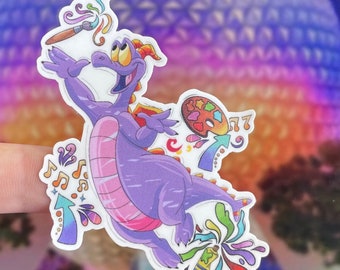 Figment laptop sticker/ Epcot imagination decal/ water bottle sticker/ one little spark of inspiration sticker/ figment planner sticker