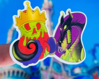 Disney villians bow sticker/ evil queen sticker/Ursula/disney laptop sticker/ cell phone/ journal planner/ Disney world/ Disneyland