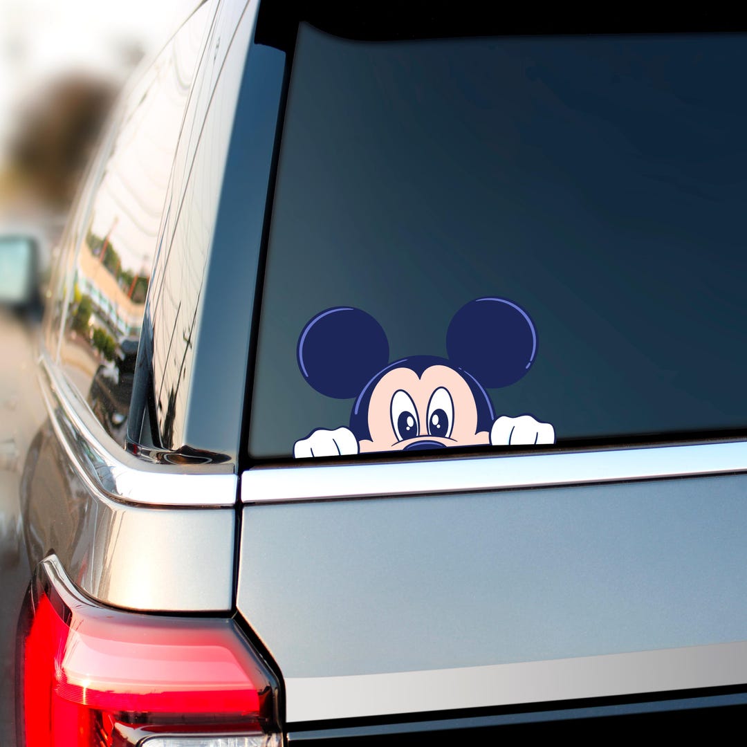 Mickey and Minnie Peeker Car Decal/peekaboo Window Sticker/ Disney ...