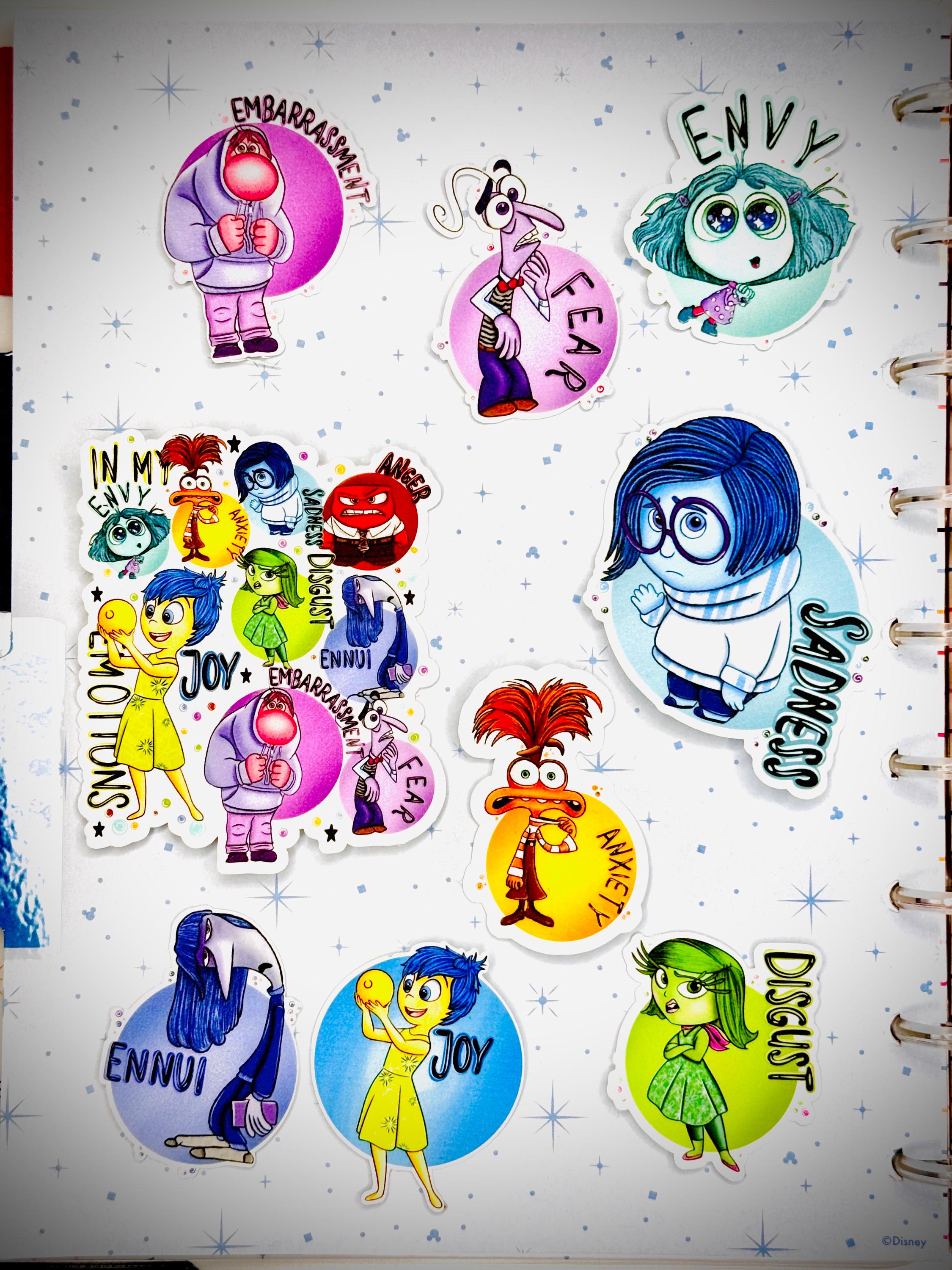 Inside Out Sticker/disgust Sticker Anger Sticker/joy Sticker/ Anxiety ...