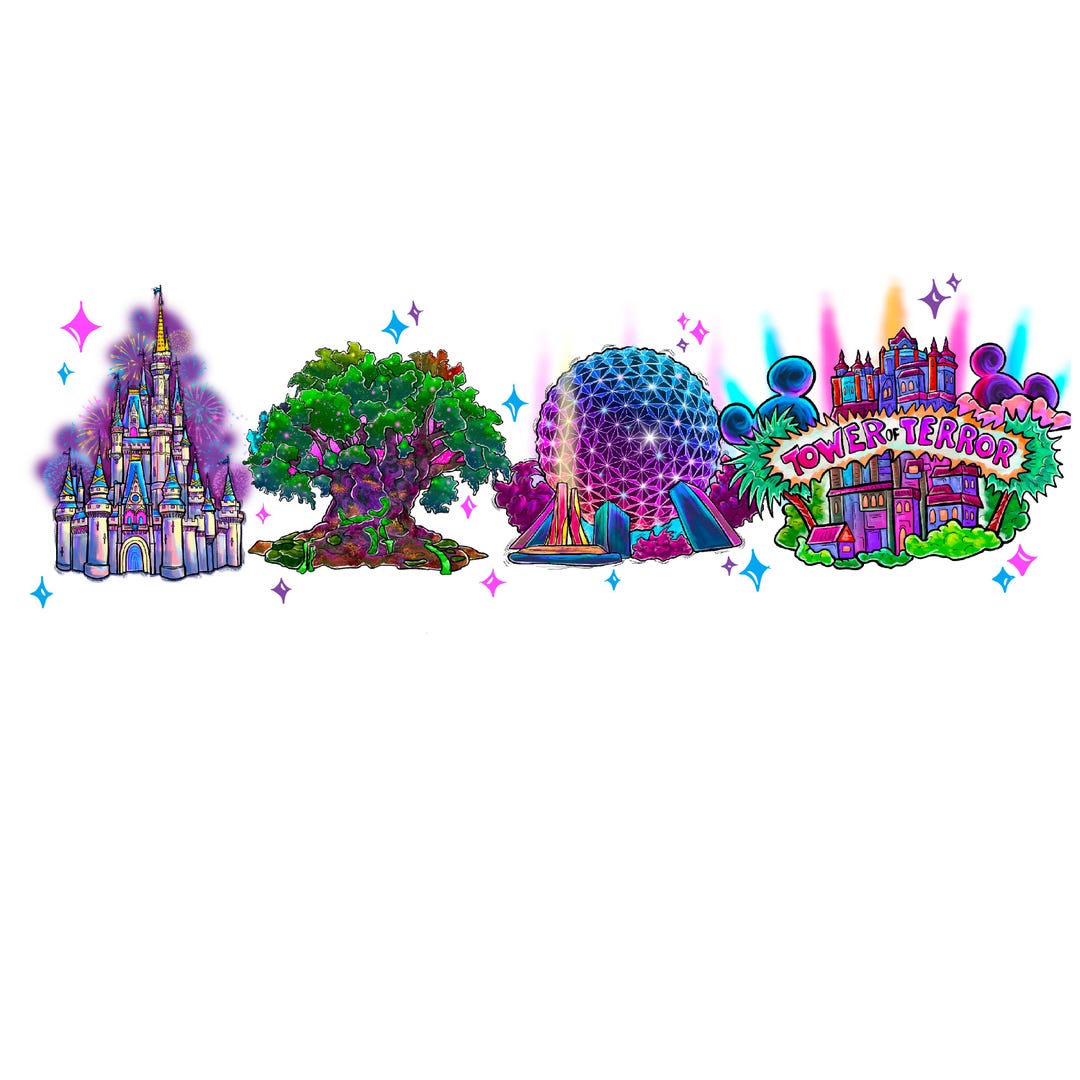 Epcot Icon Tree WDW Landmarks Laptop Sticker/ Tree of Life/ Epcot/ Disney Hidden Mickey ...