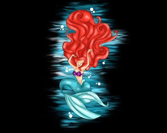 Under the sea sticker/ little mermaid sticker/ disney sticker/ Ursula sticker/ water bottle/ cell phone/ laptop sticker/