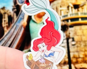 Ariel jewelry box sticker/ little mermaid sticker/ disney sticker/ teacup sticker/ water bottle/ cell phone/ laptop sticker/