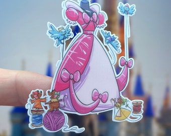 Cinderella’s dressmaking sticker/ Cinderella mice sticker/ Gus Gus sticker/ Disney sticker/Cinderella sticker/ cell phone