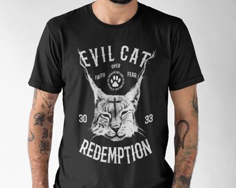 Evil Cat Redemtion T-shirt Cat T-shirt 