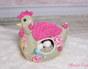 Ebook, how to sew a Chicken egg cozy. Egg hen