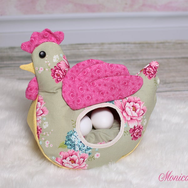 Ebook, how to sew a Chicken egg cozy. Egg hen