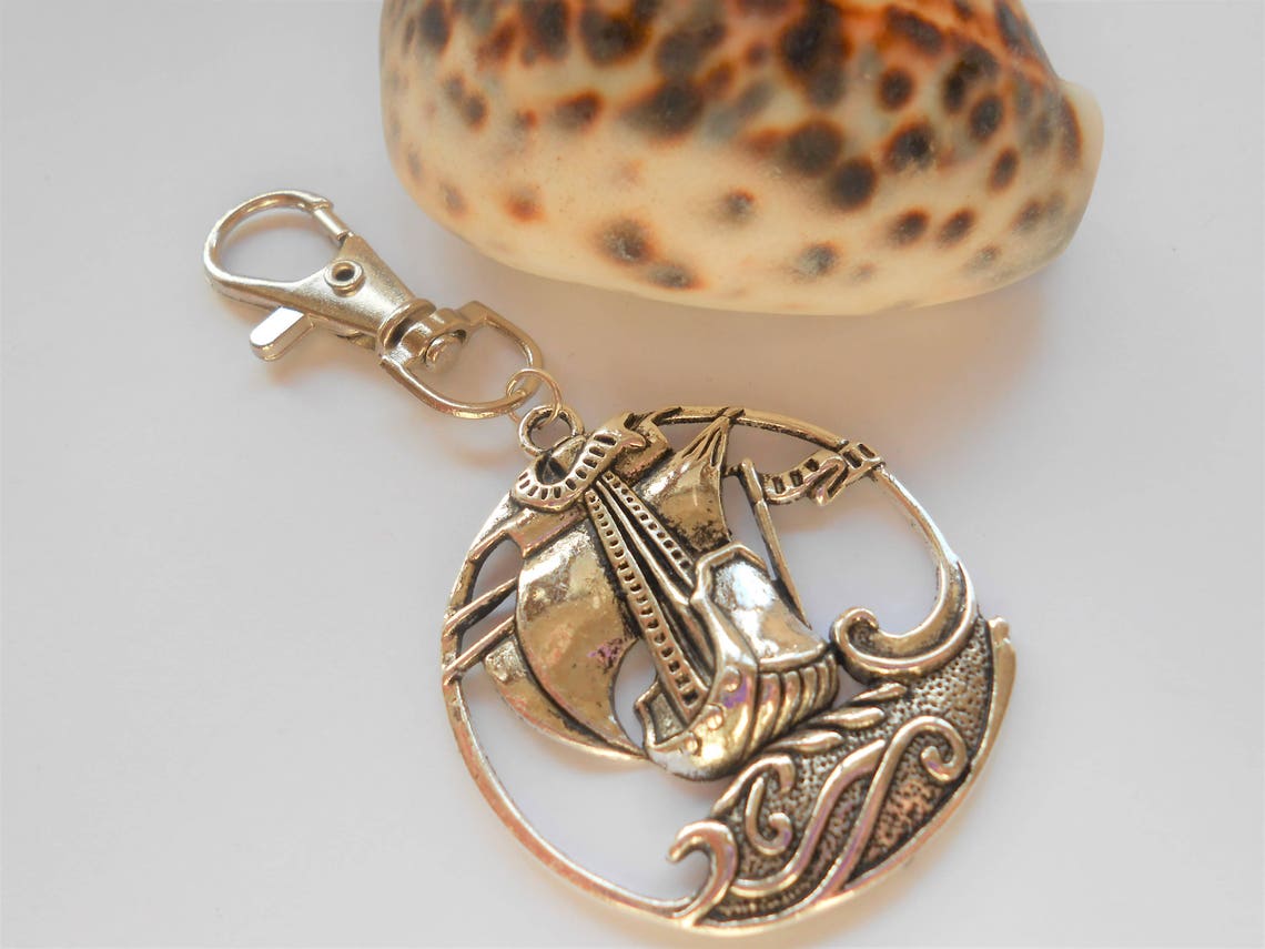 Nautical Keyring Ship Keychain Nautical Keychain Sailing Etsy