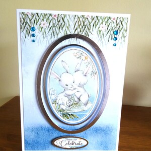 Time to Celebrate Card: Bunny Occasion Greeting Card (5x7 ins)