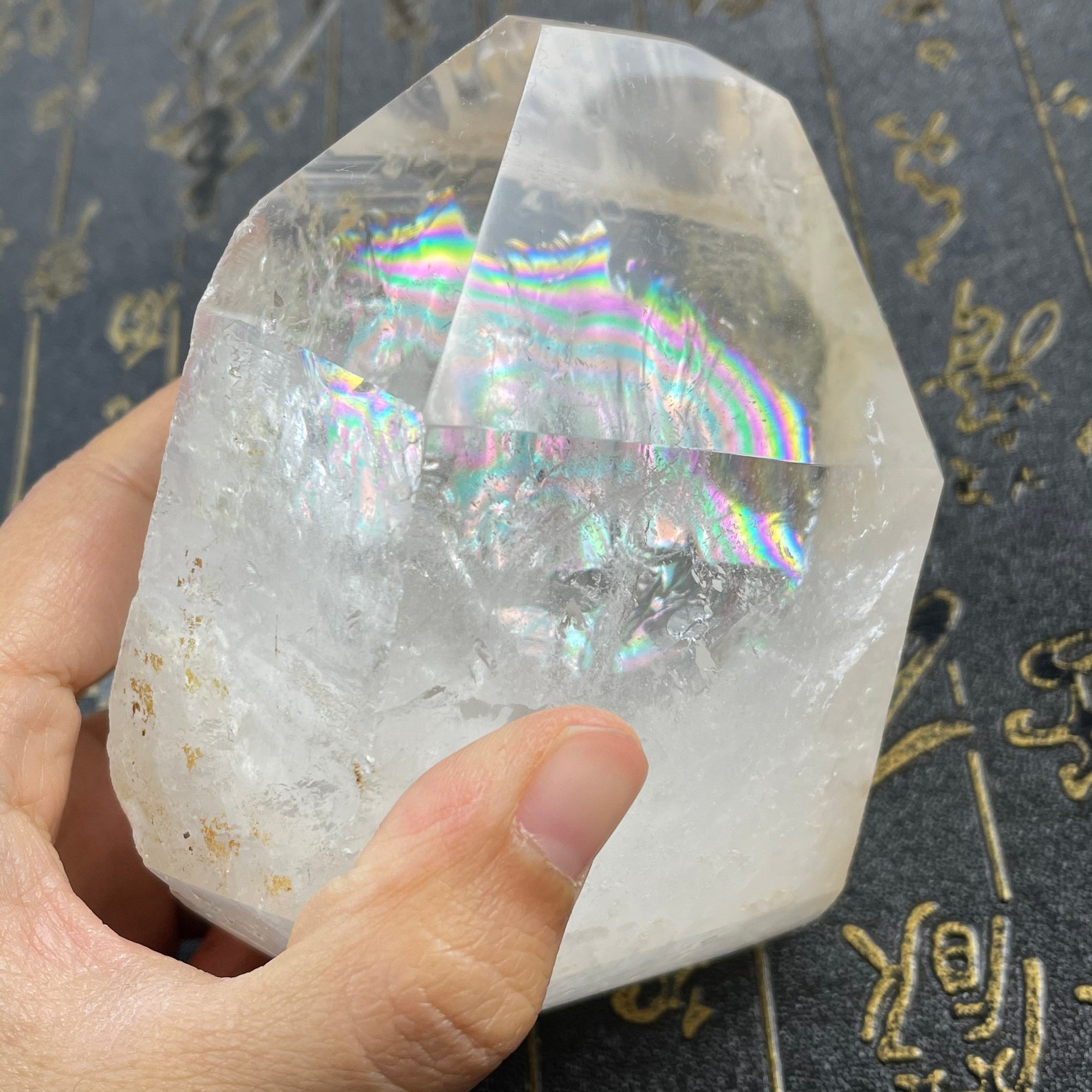 Rainbownatural Rainbow Quartz Crystal Tower Crystal Healing Etsy