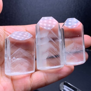 1pcs Natural white phantom Quartz tower