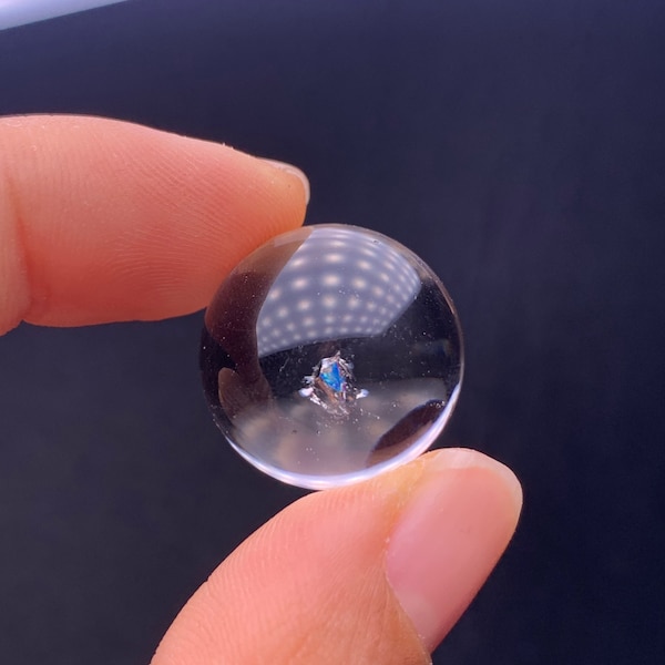 Natural stone in Natural clear Quartz Crystal sphere crystal healing-19mm-10.8g