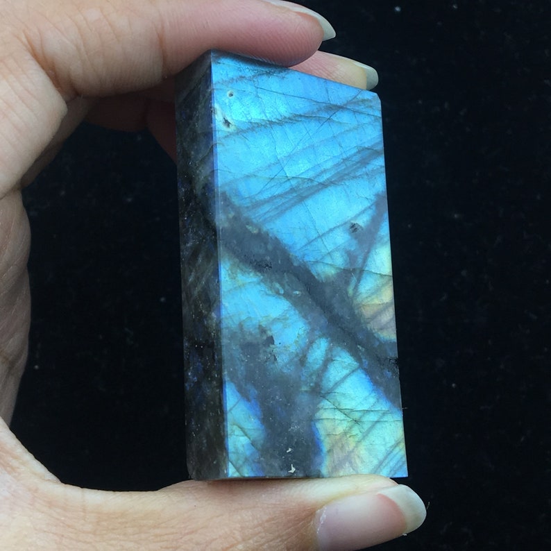 18 TOP!high quality Natural colorful labradorite Crystal pendant specimen Crystal healing