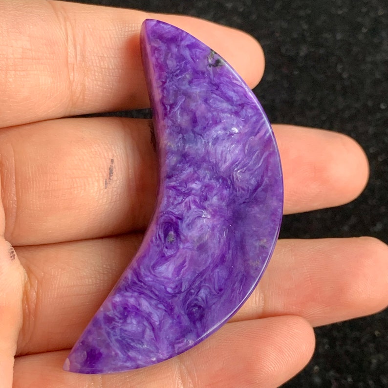 19.7 g natural purple Charoite moon gemstone-38