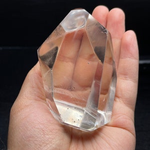 Rare natural clear quartz with pyrite inside with phantom inside Quartz Crystal Freeform quartz -10