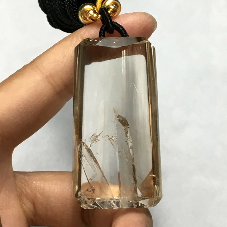 Natural Clear Stone In Citrine Quartz Crystal Pendant Necklace Wearable Tech Jewelry Valresa Com - Citrine Clear Quartz Pendant