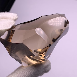 Natural smoky quartz Faceted quartz Crystal freeform