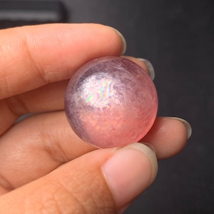Natural purple lepidolite sphere 21mm #12