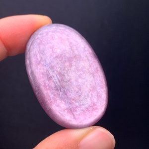Natural purple lepidolite sterling loose gemstone pendant -15